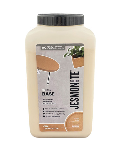 Jesmonite AC730 ciment acrylique effet pierre coulée décorative sans solvants - Kit 3 kg / Kit 6 kg / Old Terracota