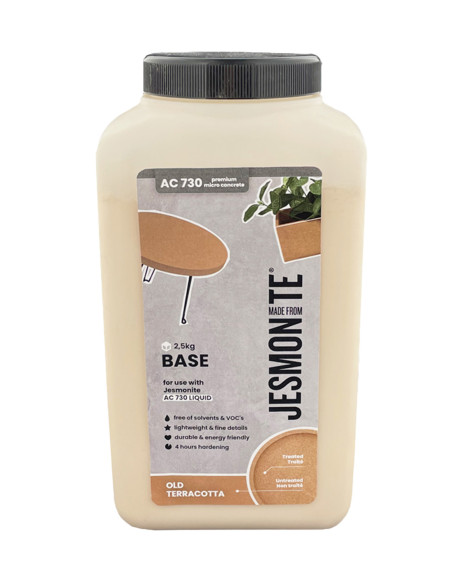 Jesmonite AC730 ciment acrylique effet pierre coulée décorative sans solvants - Kit 3 kg / Kit 6 kg / Old Terracota