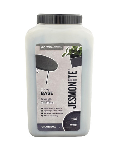 Jesmonite AC730 ciment acrylique effet pierre coulée décorative sans solvants - Charcoal Black / Kit 3 kg / Kit 6 kg