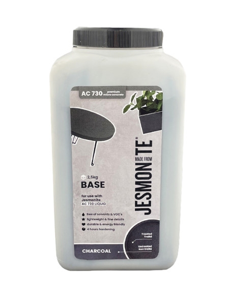 Jesmonite AC730 ciment acrylique effet pierre coulée décorative sans solvants - Charcoal Black / Kit 3 kg / Kit 6 kg