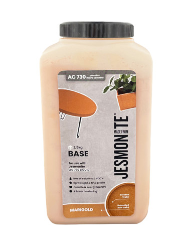 Jesmonite AC730 ciment acrylique effet pierre coulée décorative sans solvants - Kit 3 kg / Kit 6 kg / Marigold