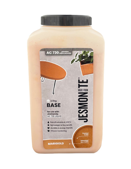 Jesmonite AC730 ciment acrylique effet pierre coulée décorative sans solvants - Kit 3 kg / Kit 6 kg / Marigold