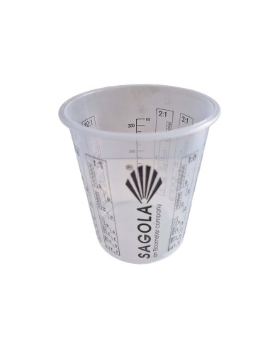 Bicchieri dosatori plastica riutilizzabili graduati per resine e siliconi - 400ml