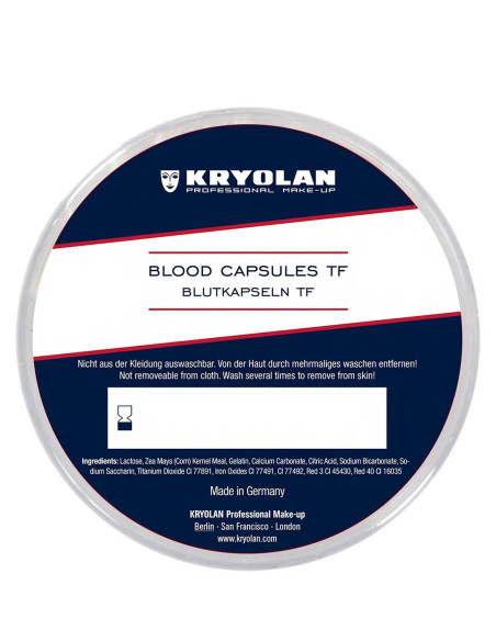 Cápsulas de sangue artificial gelatina maquilhagem FX efeito realista
