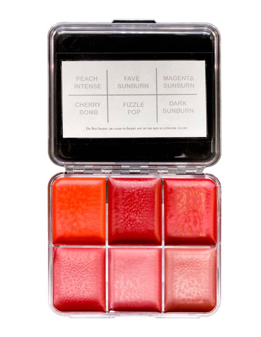 Paleta maquillaje alcohol On Set Sunburn 6 tonos quemadura solar FX