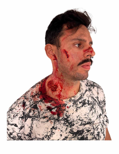 Prothèse silicone morsure The Bite maquillage FX cinéma théâtre Halloween