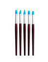 Set of 5 rubber-tip modelling brushes for precise sculpting and detailing