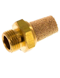 Filtro silenciador latão pneumático vácuo rosca macho 10 15 mm 2