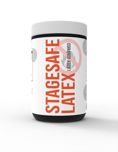 Látex ignífugo autoextinguível para cenografias de teatro e cinema - 1 litro