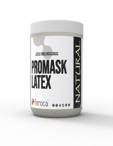 Promask Latex lattice naturale a pennello per maschere e props effetti speciali - 1 litro / Natural