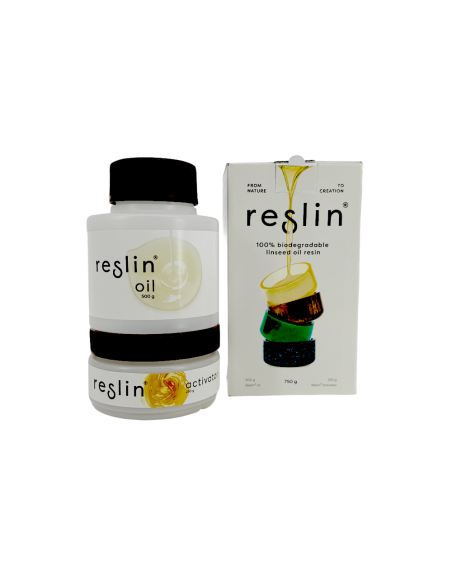 Reslin resina vegetal biodegradável óleo linhaça moldagem 2:1