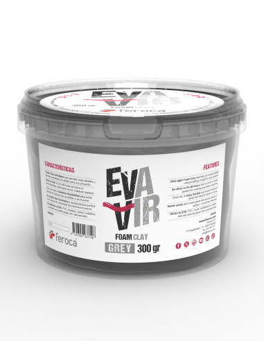 EVA AIR Cinzento - Espuma de argila profissional -