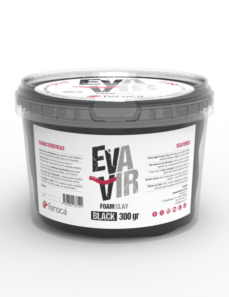 EVA AIR Foam Clay professionnelle noire 300g cosplay props armures