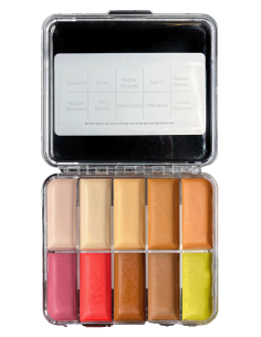 Paleta maquiagem álcool Skin Illustrator On Set BALD Caps 10 cores 2