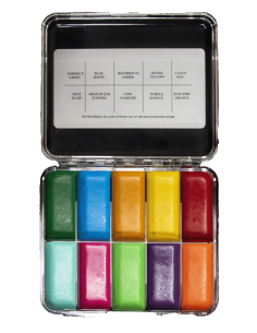 Palette maquillage alcool Mardi Gras 10 couleurs clown carnaval FX 2