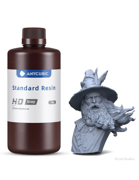 HD grey photopolymer resin 3D printing LCD DLP miniatures