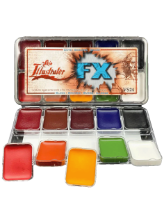 Palette trucco FX 10 colori sostituibili pelle silicone lattice effetti