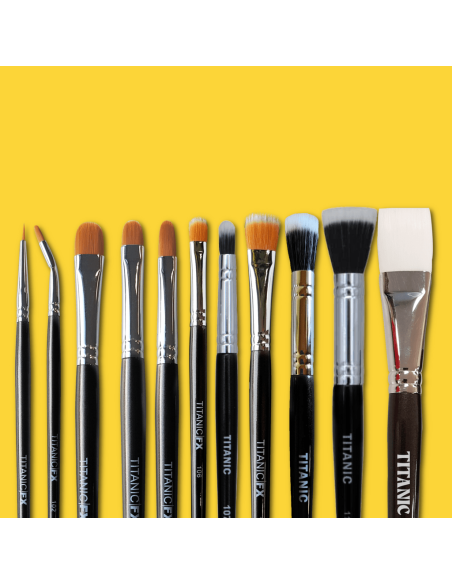 11-teiliges professionelles SFX-Pinsel-Set für Spezialeffekt-Make-up, vegan