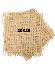Arpillera de yute natural precortada para refuerzo con escayola 20x20 2