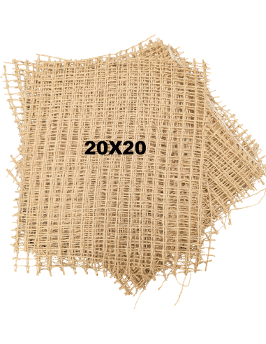 Natural pre-cut jute burlap for plaster reinforcement - 20x20 (22 pieces)