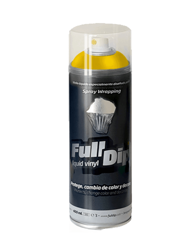 Metallic flexible UV-resistant liquid vinyl spray 400 ml FullDip - Yellow