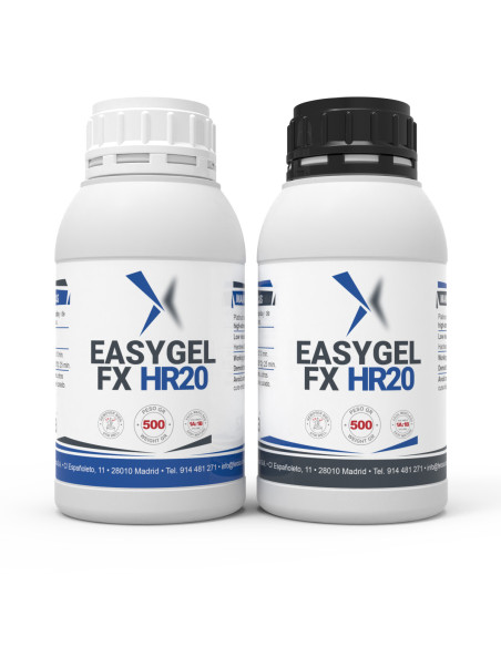 EasyGel FX HR20 platinum silicone Shore A20 FX moulds fast cure - 1 Kg Kit