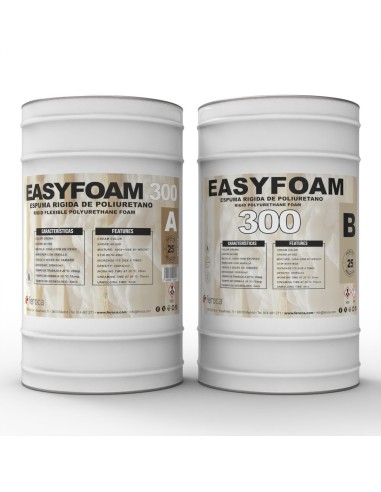 EASYFOAM 300 espuma rígida poliuretano densidad 300 escultura cosplay - Kit de 50 Kg.