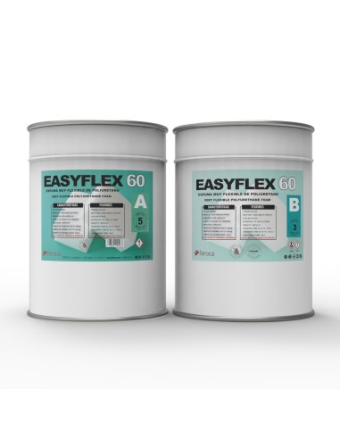 EASYFLEX 60 espuma flexible poliuretano 60kg/m³ para muñecos y props - Kit de 8 Kg.