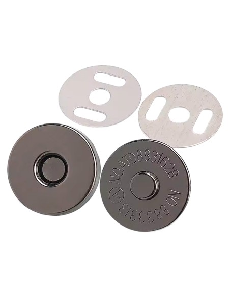 Fechos magnéticos pretos 14mm cosplay fecho magnético vestuário - 5 unid