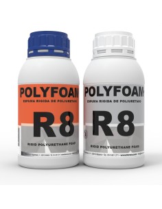 PolyFoam R-8 espuma rígida poliuretano 128 kg/m³ rellenos y prototipos - Kit de 900 gr.