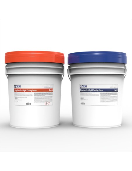 PolyFoam R-8 mousse rigide polyuréthane 128 kg/m³ remplissages et prototypes - 5 Gallon Kit (36,28 kg) / Kit 900 gr.