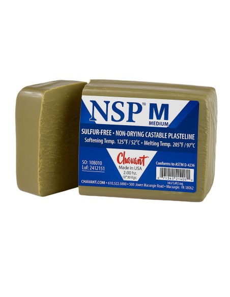 Chavant Medium plastilina profesional dureza media sin azufre 906g verde
