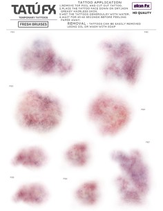 Tatuagens temporárias FX hematomas profissionais teatro e formação médica