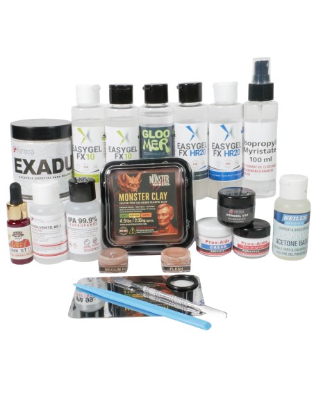 Kit iniciación SFX maquillaje efectos especiales silicona moldes pigmentos