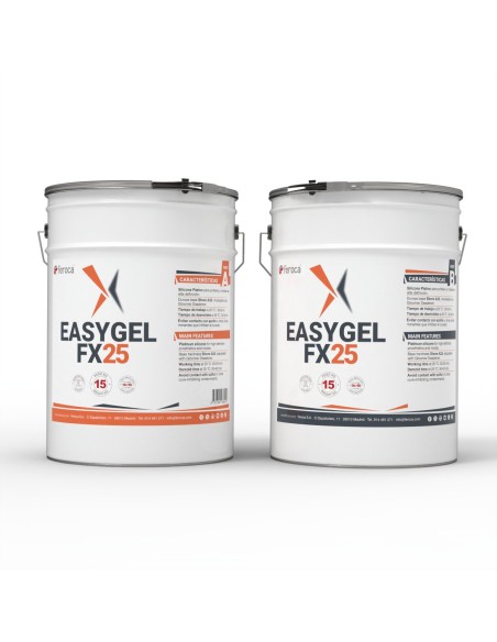 EasyGel FX25 platinum silicone Shore A10 for FX prosthetics and high-definition moulds