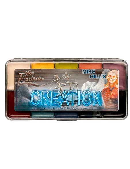 Paleta maquillaje FX Skin Illustrator Mike Hill 6 colores efectos especiales
