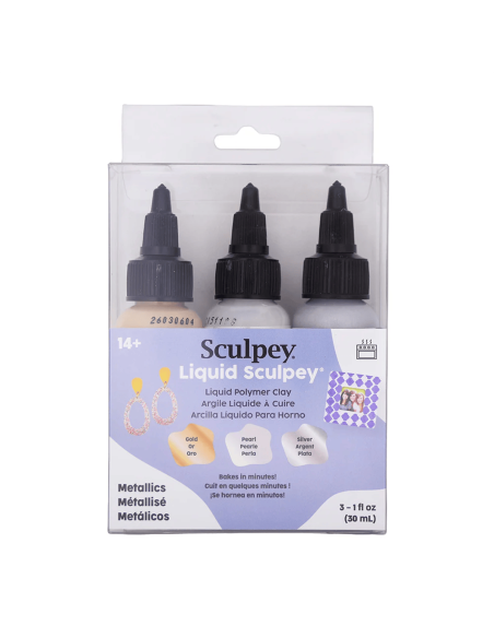 Liquid Sculpey Multi-Pack - Metálicos (3x1oz)