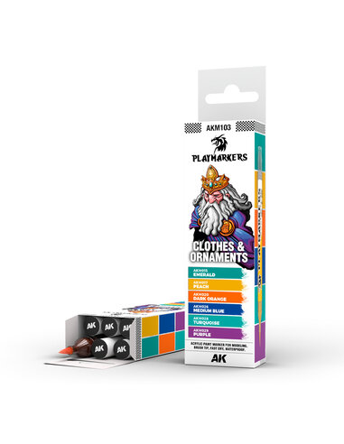 PLAYMARKERS SET - CLOTHES & ORNAMENTS  (6 ref.)