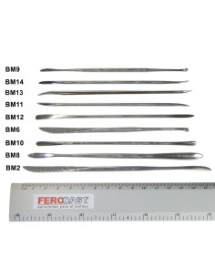 Outils de modelage professionnels Série BM Tiranti acier inoxydable 2