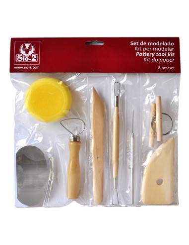 Set de modelagem SIO-2 8 ferramentas escultura silicone e resina