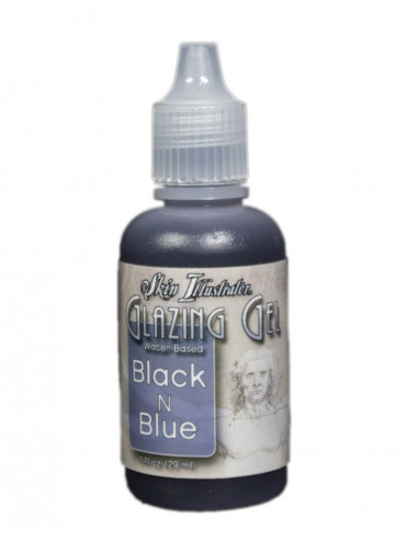 Skin Illustrator Glazing Gels maquillagem SFX hematomas feridas pele 30ml - Black & Blue