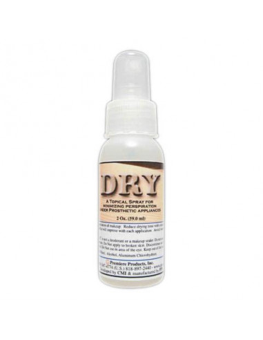 DRY spray tópico antitranspirante próteses silicone efeitos especiais 60ml