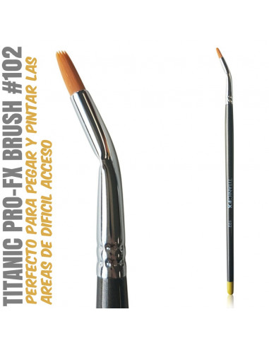 TITANIC PRO-FX BRUSH 102 - Angled Liner Brush