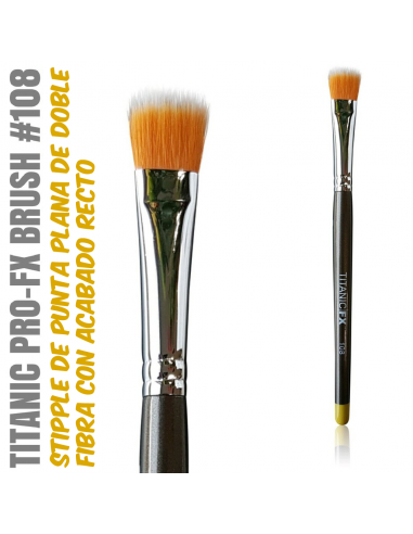 TITANIC PRO-FX BRUSH 108 -Stipple plana recta medio-