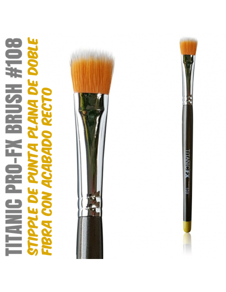 TITANIC PRO-FX BRUSH 108 - Stipple plat droit moyen