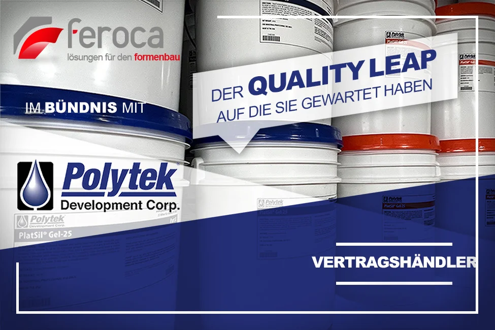 Polytek bei Feroca: Silikone, Polyurethan-Kautschuke und Harze für den Formenbau