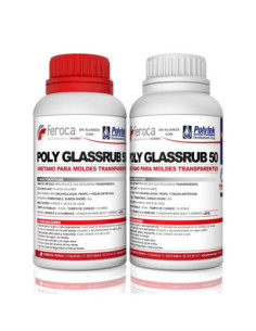 Poly GlassRub 50 goma de poliuretano transparente