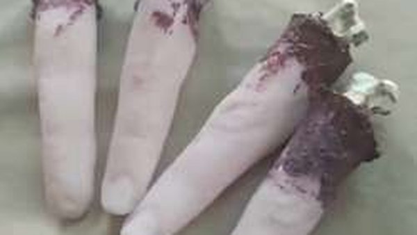 How to make fake fingers with alginato for Halloween